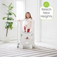 thumbnail image 3 of Little Partners Learning Tower Adjustable Height Kitchen Step Stool, Toddler Tower, Encourages Learning, Independence, and Engagement, Safety Climbing Tower for Kitchen Counter - Soft White, 3 of 8