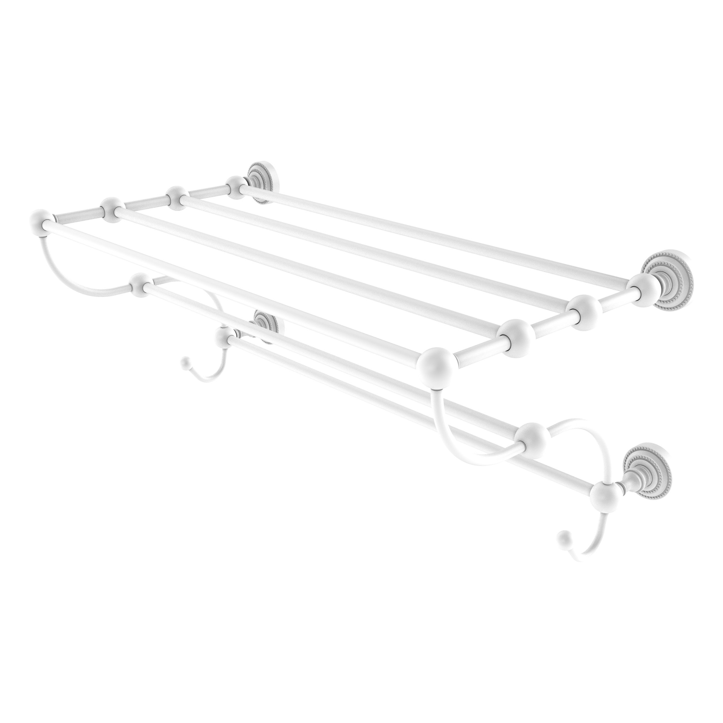 Dottingham Collection Train Rack Towel Shelf Matte White / 24 Inch