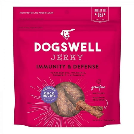 UPC: 0693804292605 | Dogswell Jerky Immunity & Defense Dog Treats – Duck 20 oz