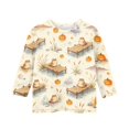 thumbnail image 2 of Kids Halloween T-Shirts Toddler Boys Girls 3/4 Sleeve Ghost Pumpkin Graphic Tees Tops 2-13 Years, 2 of 5