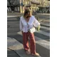 thumbnail image 2 of Camisas elegantes para mujer, Blusa de manga larga con cuello Peter Pan, blusa sencilla con cordones para ocio, ropa de calle que combina con todo, 2 of 5