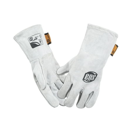 SÜA All Purpose Welding/BBQ/Heat Resistant Gloves Straight Thumb Full Cotton Fleece Lining - 12 inches - Size L