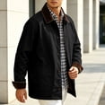 thumbnail image 4 of Lutiedan Mens Button down Jackets Fall Lightweight Vintage Barn Jacket Long Sleeve Corduroy Lapel Outwear with Pockets S-XXL, 4 of 7