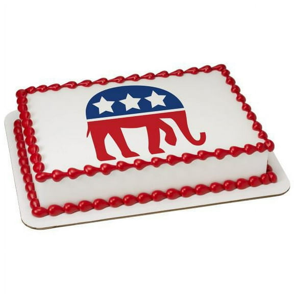 Political Elephant Edible Cake Topper Image
