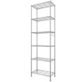 thumbnail image 2 of Himimi 6-Tier Wire Shelving Unit, Free Standing Shelf, Metal Storage Shelves, Heavy Duty Organizer Rack for Garage, Kitchen, Living Room, Bathroom, 21.26L x 11.42W x 62.99H, Silver, 2 of 5