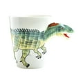 thumbnail image 1 of Taza de cerámica con forma de dinosaurio de 400 ml, bonita taza de oficina, taza de desayuno, 1 of 13