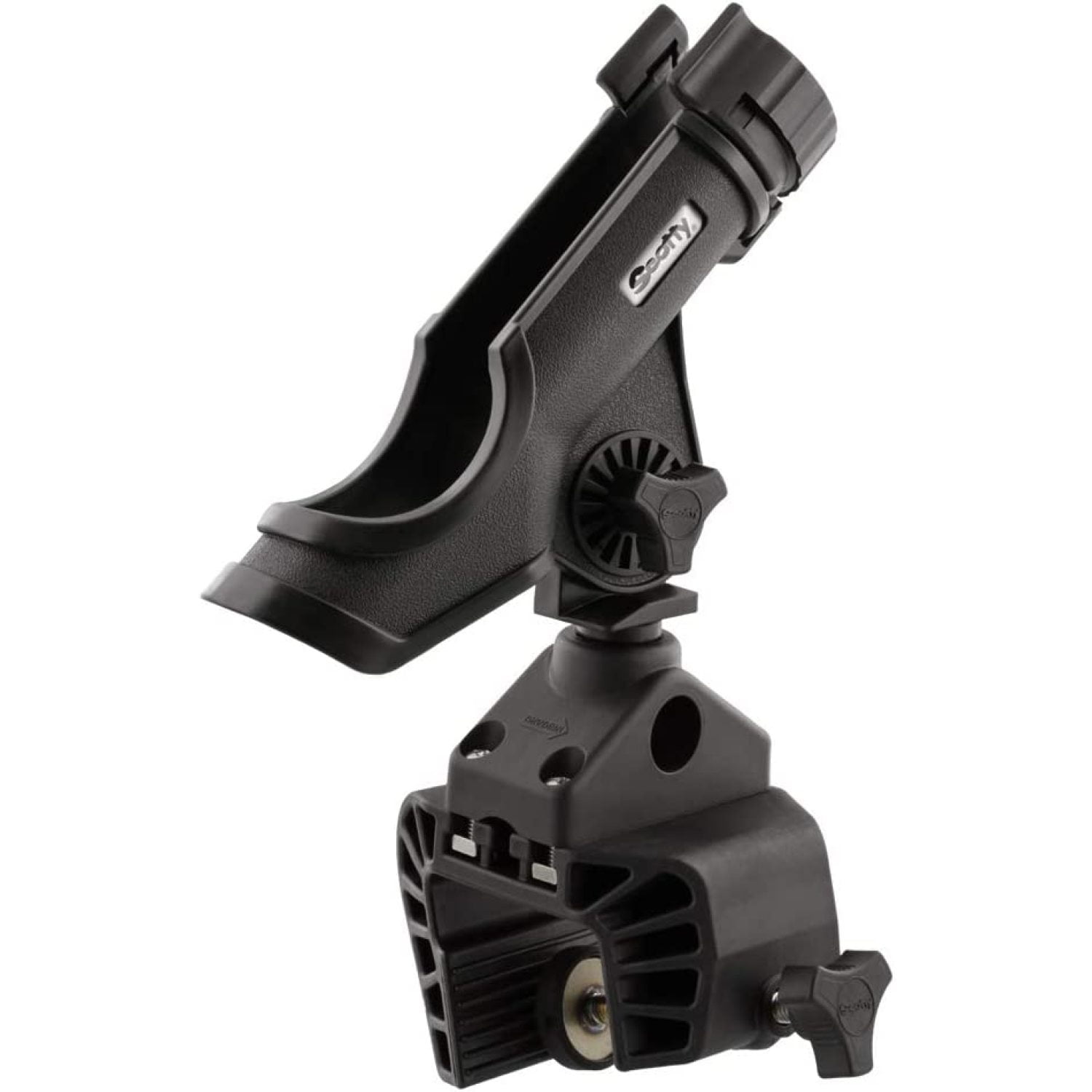 Jiaiun 339BK Power Lock Rod Holder with Clamp Mount, BLACK