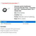 thumbnail image 2 of Alternator and Air Conditioning Accessory Belt Idler Pulley - Compatible with 1995 - 1999 Nissan Sentra 1.6L 4-Cylinder GAS 1996 1997 1998, 2 of 2