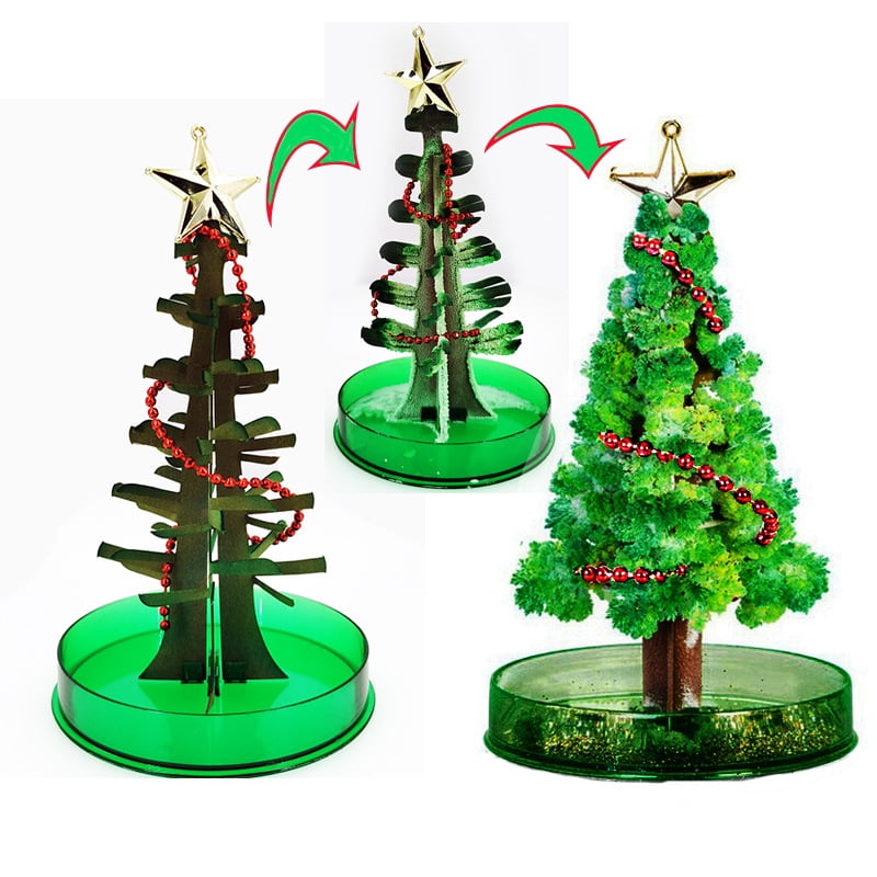 Magic Growing Crystal Christmas Tree Christmas Decorations Crystal Paper Tree Toys Magic