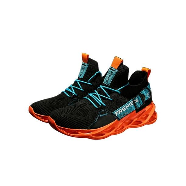 Black orange trainers deals