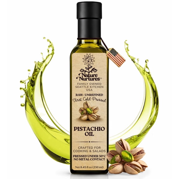 Pistachio Oil for Cooking | Raw First Cold Pressed | Single Press Below 30C | Unrefined | Made in USA