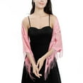 thumbnail image 5 of Ladiery Triangle Lace Shawls and Wraps for Evening Dresses with Tassels for Evening Party Mesh Wedding Shawls, 5 of 7