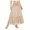Beige, variant on Women's Summer Casual Elegant Smock Layered Tiered Maxi Skirt High Waisted A Line Flowy Long Skirts with Pockets