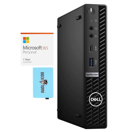 Dell OptiPlex 5090 CWKC3-N Home & Business Mini Desktop (Intel i5-11500T 6-Core  Intel UHD 750  32GB RAM  2TB PCIe SSD + 1TB HDD (2.5)  USB 3.2  Win 10 Pro) with Microsoft 365 Personal   Hub