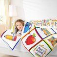 thumbnail image 4 of Homewish Back To School Full Size Comforter Sets,Ducational Learning Bedding Comforter Set,Kawaii Pencil Bus Bedding Sets For Teens,Breathable Home Decor Reversible,3 Pieces, 4 of 8