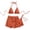 Red, variant on vigerkar Sexy Halter String Striped Triangle Boyshorts Bikini Sets Bathing Suit 3 Piece (Green, L)
