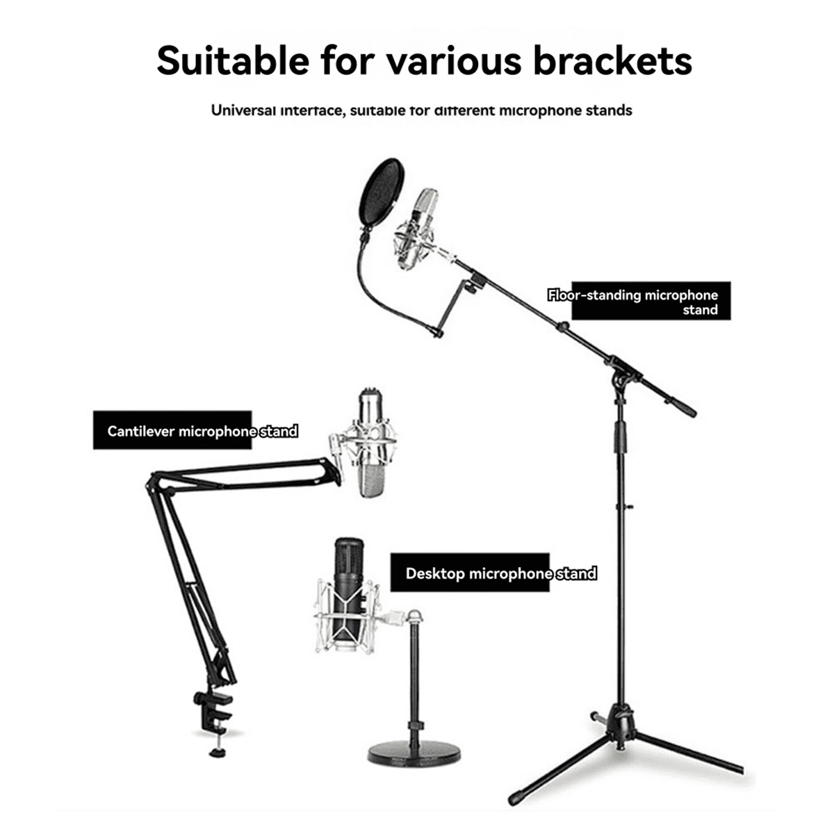 U-87 Microphone Shock Mount Compatible with U-87 AI Noise Reduction Studio Recording Accessory,1 * Microphone Shock Mount