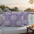 thumbnail image 5 of Lumbar Pillow Covers 12 x 20 Inches, Purple Palm Tree Waterproof Throw Pillow Cover Set of 2, Summer Botanical Tropical Tree Decorative Rectangle Cushion Covers for Patio/Tent/Couch/Garden, 5 of 9