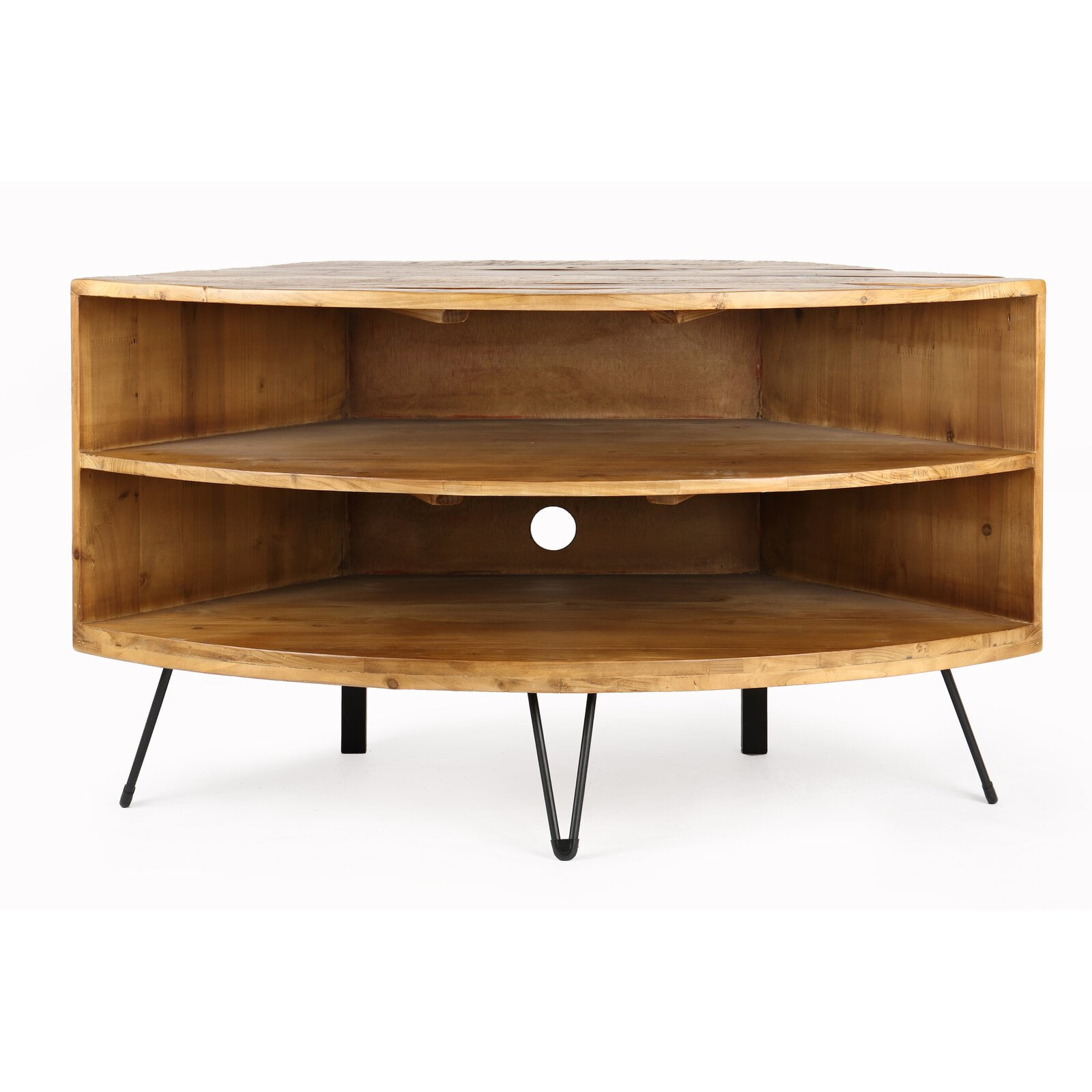 Laurine solid wood corner tv stand deals