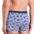 thumbnail image 4 of Men's Boxer Briefs, Blue And White Flowers Soft Comfy Mens Underwear Boxer Briefs Breathable With Widen Waist, 4 of 7