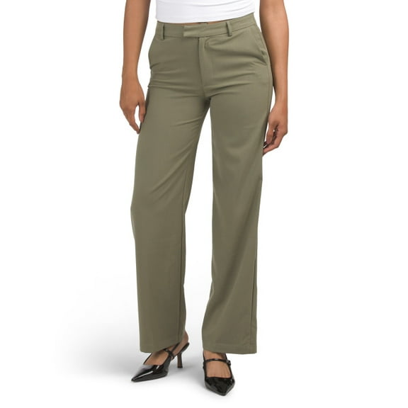 LOVE TREE WOMEN - WIDE LEG TROUSERS PANTS SZ MEDIUM - GREEN OLIVE