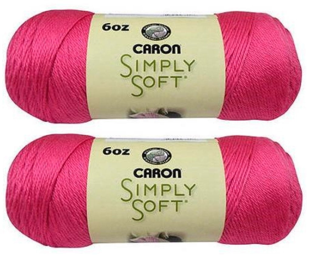 Bulk Buy Yarn Solids (2pack) (Watermelon), 2 skeins of Caron simply