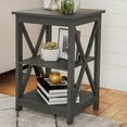 thumbnail image 6 of Lavish Home Side Tables with 2 Shelves (Set of 2), Grey, 6 of 7