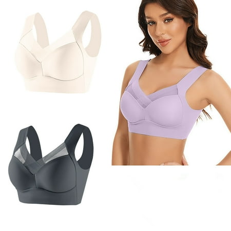 Lisbinx Bras for Women Strapless Lace Underwear With Thin Side Collection And Daily Bra 2PC Deals of the Day Clearance Prime