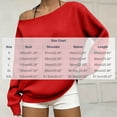 thumbnail image 3 of Red Off The Shoulder Tops for Womens Preppy Y2K College Teen Slouchy Drop Shoulder Sweatshirts Long Sleeve Waffle Pullover Clothes 2026, 3 of 5