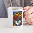 thumbnail image 6 of CafePress - Happy Holidays Christmas Peace D - 11 oz Ceramic Mug - Novelty Coffee Tea Cup, 6 of 6