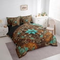 thumbnail image 3 of Castle Fairy Boho Damask Twin Bedding Sets,Western Theme Bedding Comforter Set, 3 of 8