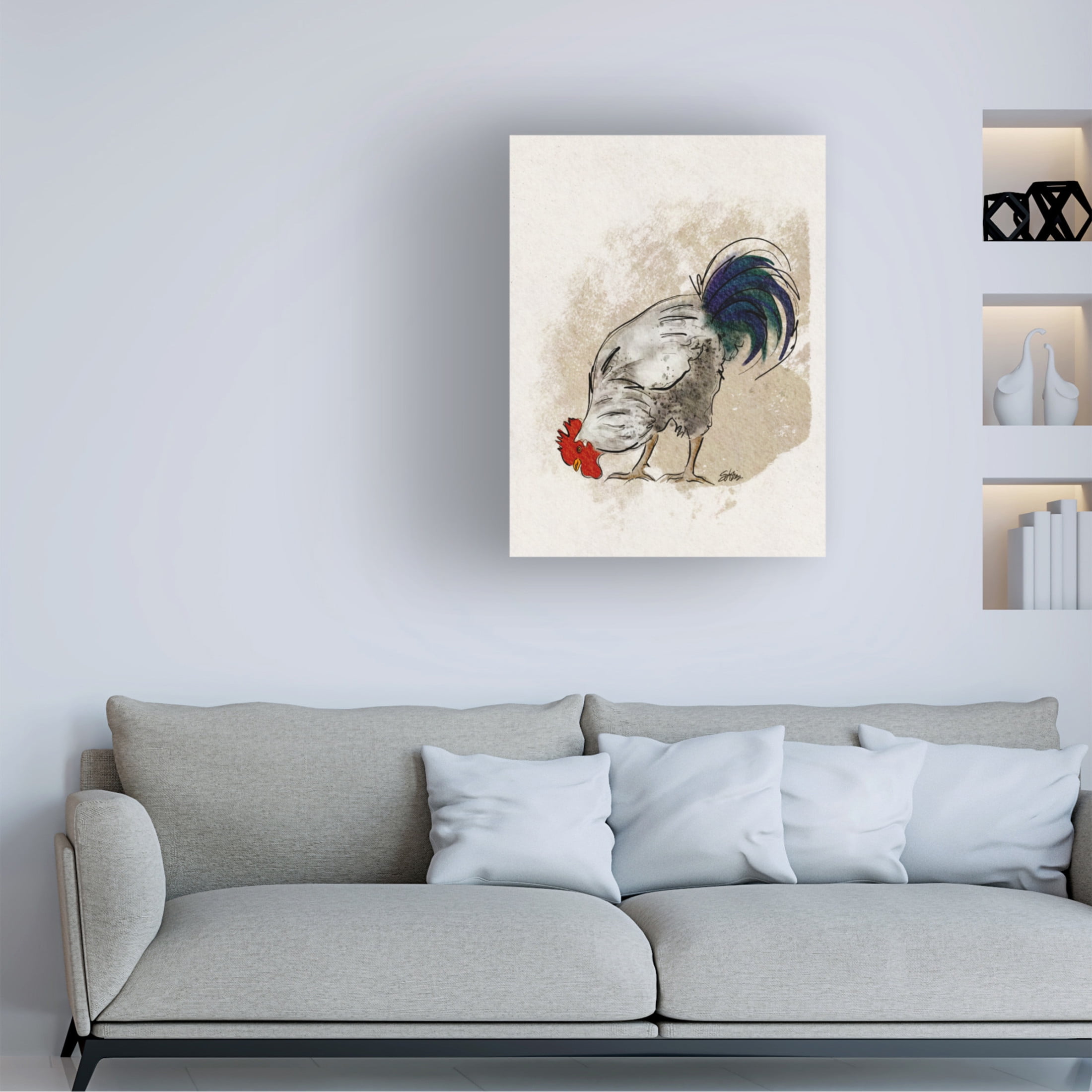 Canvas Wall Art - Shanda Louis 'Scratch' Wall Art for Living Room, Bedroom, or Office Décor by Trademark Fine Art - 18 x 24 Inches