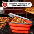 thumbnail image 2 of Portable Foldable Triangle Pizza Packed Lunch Box Kitchen Tool Storage Container Silicone Slicer, 2 of 5