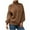 Khaki, variant on MIUOWANP Cute Sweaters for Women Women Casual Turtleneck Pullover Long Sleeve Solid Loose Knitted Sweater Tops Black L