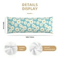 thumbnail image 2 of Body Pillow Cover - Soft Body Pillow Pillowcase, Daisy floral A Breathable Long Body Pillow Case Cover with Invisible Zipper 20x60in, 2 of 5