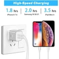 thumbnail image 4 of Cargador de pared USB, X-EDITION, paquete de 4, 10,5 W/2,1 A, adaptador de corriente universal de enchufe de pared USB de 2 puertos para iPhone 14 13 12 11 Pro Max Mini SE XS XR X 8 7 6S 6 Plus, Samsu, 4 of 4