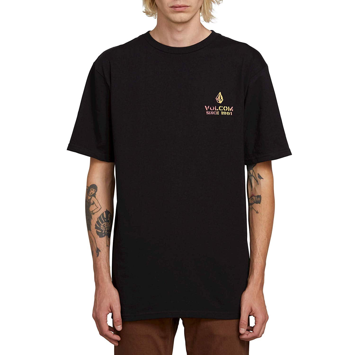  Volcom  T  Shirts  Mens T  Shirt  Small Graphic Crewneck 