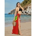 thumbnail image 5 of HAPPY BAY Women's Beachwear Summer Bikini Wrap Sarong Swim Cover up Skirt Bathing suit Swimwear Swimsuit Beach Wraps Coverups for Women One Size Red, Hibiscus, 5 of 5