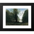 thumbnail image 2 of Jean-Baptiste-Camille Corot 24x19 Black Modern Framed Museum Art Print Titled - Solitude. Recollection of Vigen, Limousin (1866), 2 of 5