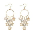 thumbnail image 2 of 18K Gold Plated Filigree Cut-out Dangling Chandelier Earrings, 2 of 7