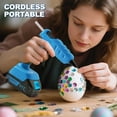 thumbnail image 6 of Cordless Hot Glue Gun with 2.0Ah Battery Charger and 30pcs Full Size Glue Sticks 100W Power Melt Glue Gun for DIY Festival Decor and Gifts, Blue, 6 of 11