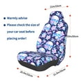 thumbnail image 2 of Picia crystal Skull flower leaf Print Waterproof Sweating Car Seat Cover for Post Gym Workout, Running, Beach and Hiking, Universal Fit Anti-Slip Bucket Seat Protector, 2 of 5
