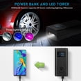 thumbnail image 3 of Tire Inflator Portable Air Compressor 5V 150PSI Cordless Car Tire Pump USB Rechargeable 6500mAh Battery Mini Digital Air Pump for Cars Motorcycles and Bikes, 3 of 8