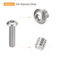 thumbnail image 4 of 1/4-20x1" Button Head Socket Cap Screws, 25 Pack 304 Stainless Steel Screws, 4 of 5