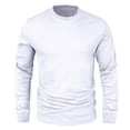 thumbnail image 4 of Male Plaid Round Neck Long Sleeve T Shirt Plus Size Solid Color Top, 4 of 6