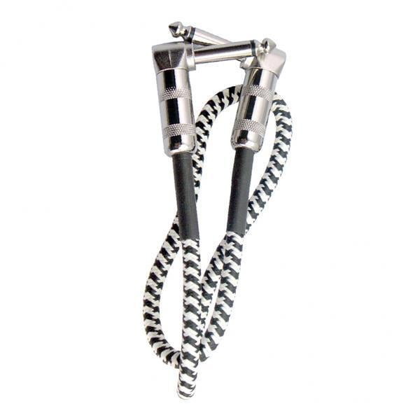 2x Cable conector de guitarra, silencioso para efectos de guitarra, en ángulo, cable instrumento de conector mo shamjiam Cable de pedal de efectos de guitarra