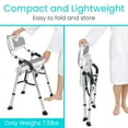 thumbnail image 3 of Vive Foldable Shower Chair for Elderly & Disabled – Portable Shower Seat with Back & Arms for Seniors & Handicap Use, 3 of 9