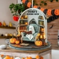 thumbnail image 4 of Homemoh Halloween Ghost Read Book with Pumpkin Ornament, Halloween Spooky Ornament, Reading Room Christmas Ornament, Halloween Ghost 2D Acrylic Flat Hangings Gift for Book Lovers, 4 of 6