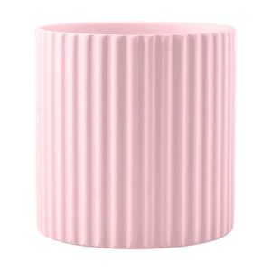 LOVEVER Planter en céramique Élégant Pots en céramique texturés pour les plantes Clay naturel Composition Planters pour plantes d'intérieur Orange