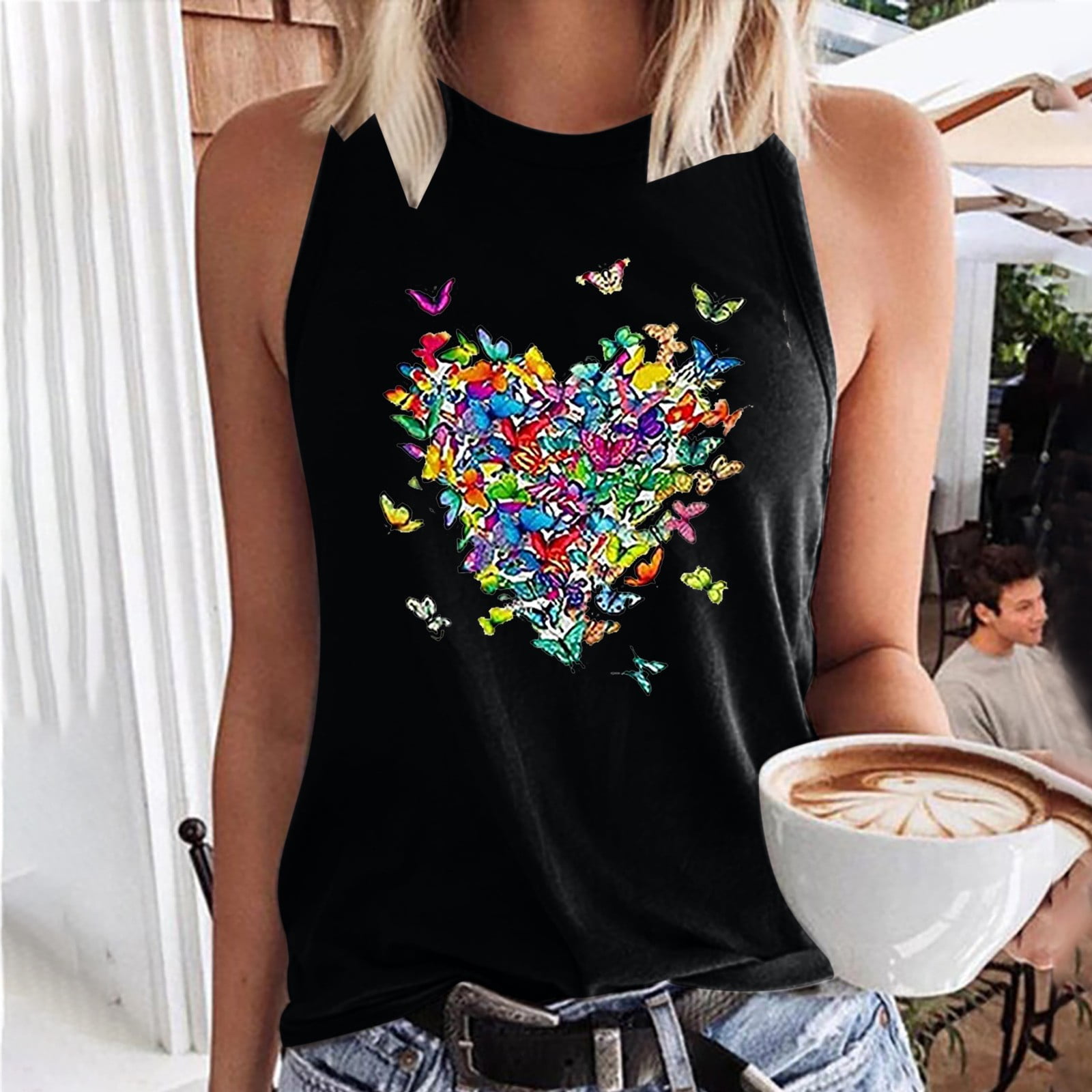 Graphic Tank Tops for Women Funny Cow 
